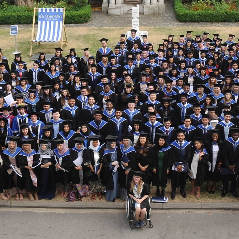 Students at graduation