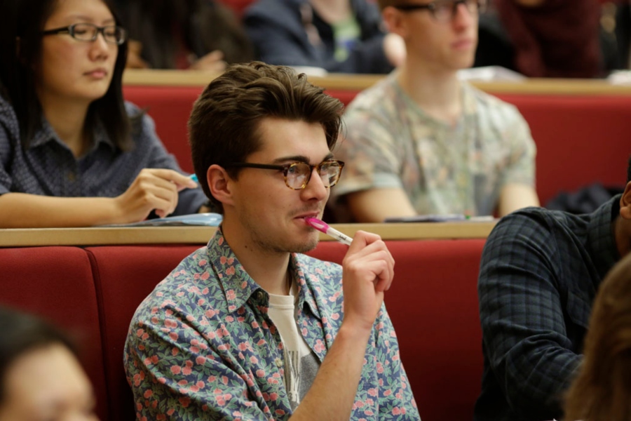 Students in the lecture theatre