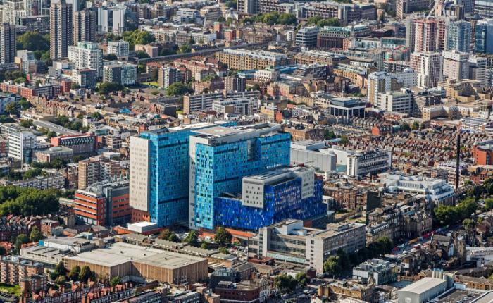 Aerial view of the medical school campus